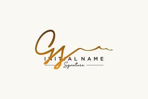 Initial GS signature logo template vector. Hand drawn Calligraphy lettering Vector illustration.