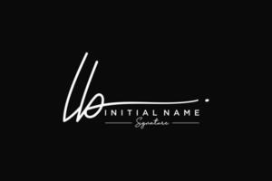 Initial LB signature logo template vector. Hand drawn Calligraphy lettering Vector illustration.