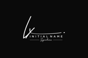 Initial LX signature logo template vector. Hand drawn Calligraphy lettering Vector illustration.