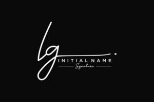 Initial LG signature logo template vector. Hand drawn Calligraphy lettering Vector illustration.