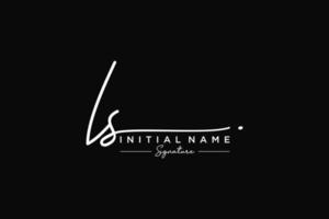 Initial LS signature logo template vector. Hand drawn Calligraphy lettering Vector illustration.