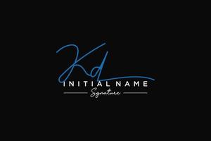 Initial KD signature logo template vector. Hand drawn Calligraphy lettering Vector illustration.