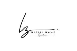 Initial LZ signature logo template vector. Hand drawn Calligraphy lettering Vector illustration.