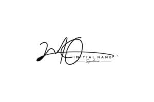 Initial MO signature logo template vector. Hand drawn Calligraphy lettering Vector illustration.