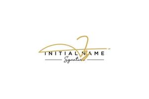 Initial JZ signature logo template vector. Hand drawn Calligraphy lettering Vector illustration.