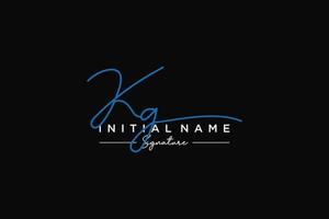 Initial KG signature logo template vector. Hand drawn Calligraphy lettering Vector illustration.