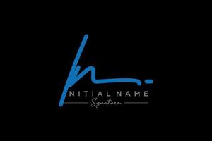 Initial IN signature logo template vector. Hand drawn Calligraphy lettering Vector illustration.