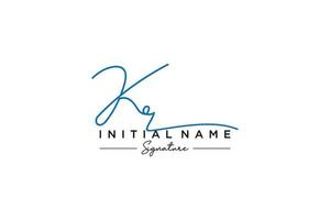 Initial KR signature logo template vector. Hand drawn Calligraphy lettering Vector illustration.