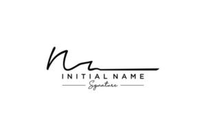 Initial NR signature logo template vector. Hand drawn Calligraphy lettering Vector illustration.