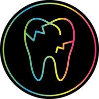 diseño de icono de vector de dientes cariados