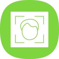 Face Scanner Vector Icon Design
