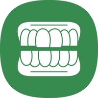 diseño de icono de vector de dentadura postiza