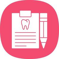 diseño de icono de vector de informe dental