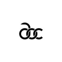 Letters AOC Logo Simple Modern Clean vector