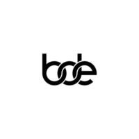 Letters BDE Logo Simple Modern Clean vector