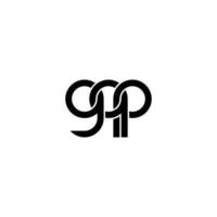 Letters GQP Logo Simple Modern Clean vector