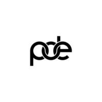 Letters PDE Logo Simple Modern Clean vector