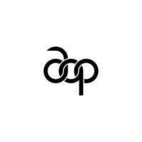 Letters AQO Logo Simple Modern Clean vector