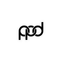 Letters PPD Logo Simple Modern Clean vector