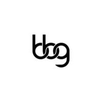 Letters BBG Logo Simple Modern Clean vector