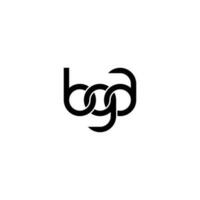 Letters BGA Logo Simple Modern Clean vector