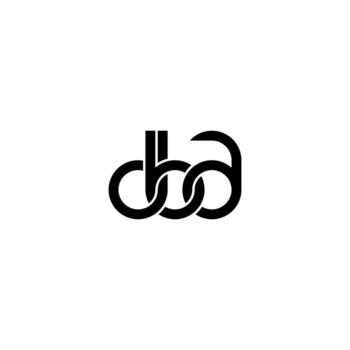 Letters DBA Logo Simple Modern Clean vector