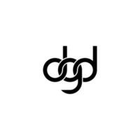 Letters DGD Logo Simple Modern Clean vector