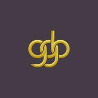 Letters GGB Logo Simple Modern Clean vector