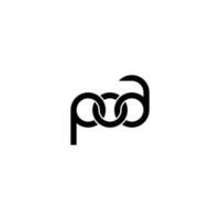 Letters POA Logo Simple Modern Clean vector