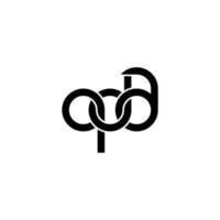 Letters QDA Logo Simple Modern Clean vector