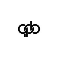 Letters QPB Logo Simple Modern Clean vector