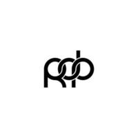 Letters RDP Logo Simple Modern Clean vector