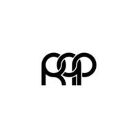 Letters RQP Logo Simple Modern Clean vector