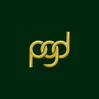 Letters PGD Logo Simple Modern Clean vector