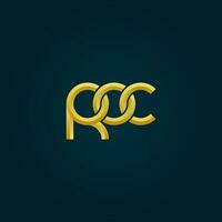 Letters ROC Logo Simple Modern Clean vector