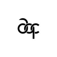 letras aqc logo simple moderno limpio vector