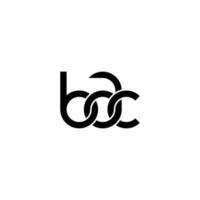 Letters BAC Logo Simple Modern Clean vector