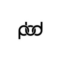 Letters PBD Logo Simple Modern Clean vector