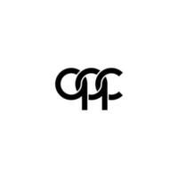 Letters QQC Logo Simple Modern Clean vector