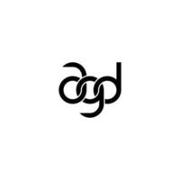 Letters AGD Logo Simple Modern Clean vector