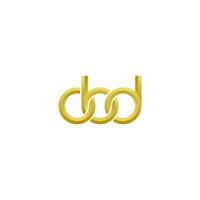 Letters OBD Logo Simple Modern Clean vector