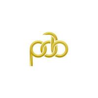 Letters PAB Logo Simple Modern Clean vector