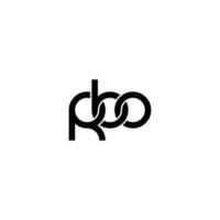 Letters RBO Logo Simple Modern Clean vector