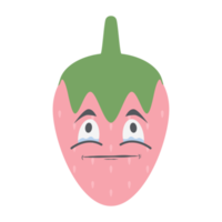 strawberry head emoticon face expression collection png