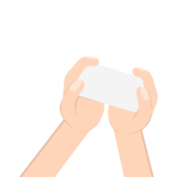 main tenant une carte de visite vierge blanche png