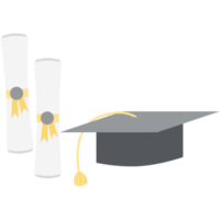 graduation hat with diploma certificate roll png