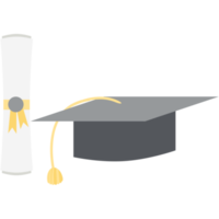 graduation hat with diploma certificate roll png