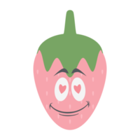 fragola testa emoticon viso espressione collezione png