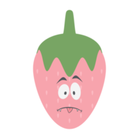 jordgubb huvud uttryckssymbol ansikte uttryck samling png