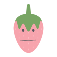 strawberry head emoticon face expression collection png